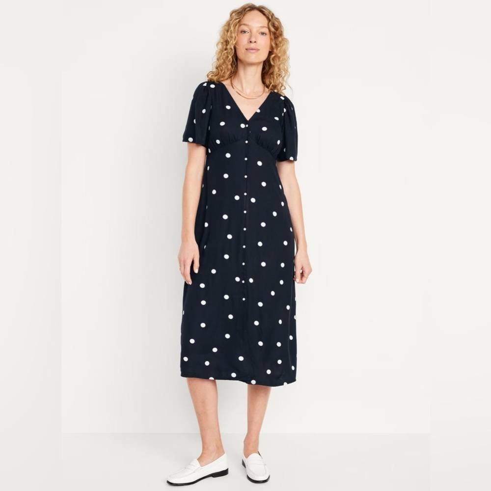 Waist Defined Midi Dress, Size XL